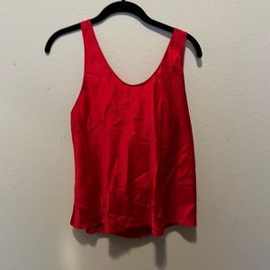 Victoria’s Secret red tied back silk pj top